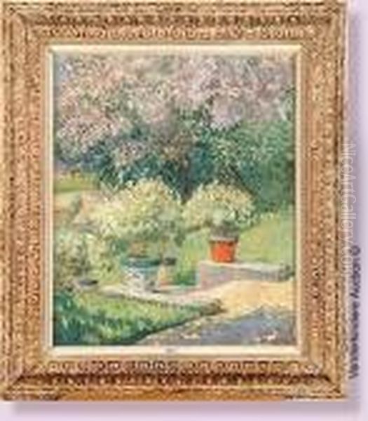 Jardin En Fleurs Oil Painting by Mecislas De Rakowsky