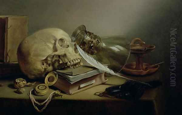 A Vanitas Still Life Oil Painting by Pieter Claesz.