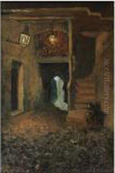 Rincon Arabe, Toledo (arab Corner, Toledo) Oil Painting by Dario de Regoyos y Valdes