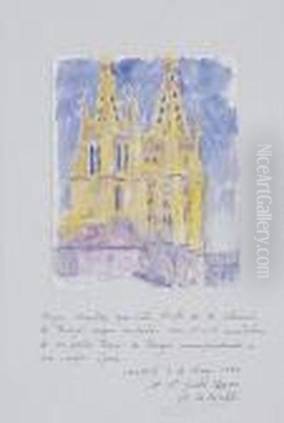 Catedral De Burgos Oil Painting by Dario de Regoyos y Valdes