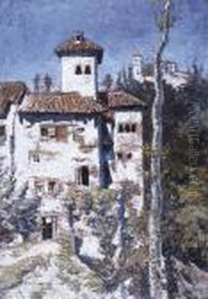 Granada Oil Painting by Dario de Regoyos y Valdes