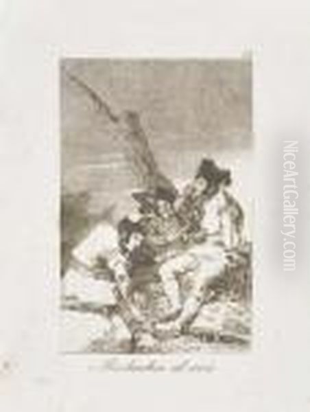 Muchachos Al Avio Oil Painting by Francisco De Goya y Lucientes