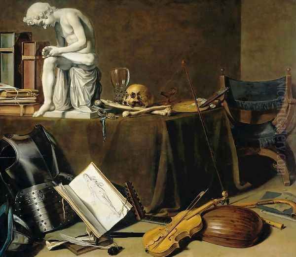 Vanitas Still Life with the Spinario Oil Painting by Pieter Claesz.