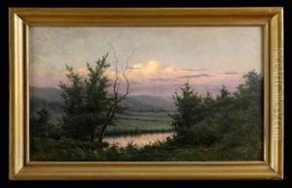 Twilight In The Mountains Oil Painting by Frederick Debourg Richards