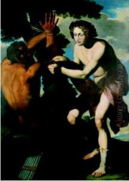 Apollo E Marsia Oil Painting by Francesco Pacecco De Rosa