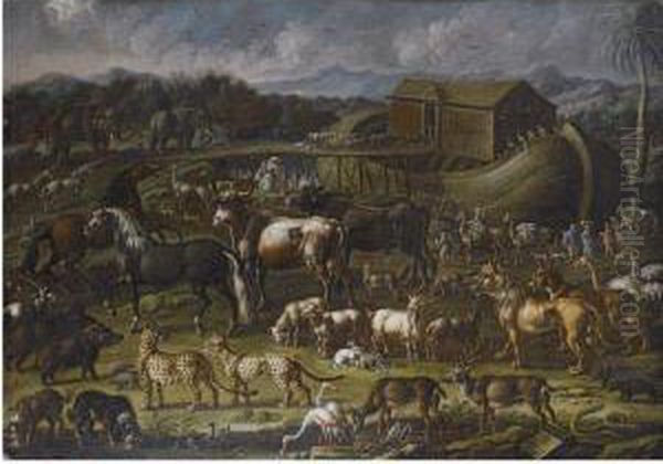 Noah's Ark Oil Painting by Gaetano De Rosa