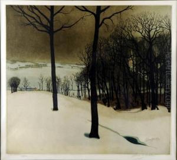 Paysage Hivernal Oil Painting by Valerius De Saedeleer