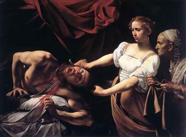 Judith Beheading Holofernes c. 1598 Oil Painting by Caravaggio