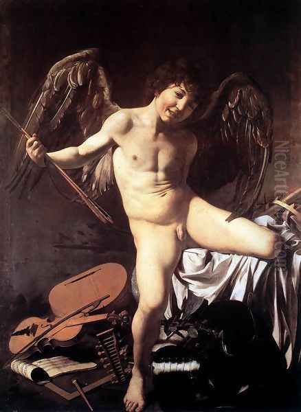 Amor Victorious 1602-03 Oil Painting by Caravaggio