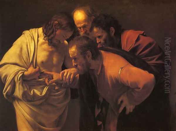 Doubting Thomas Oil Painting by Caravaggio