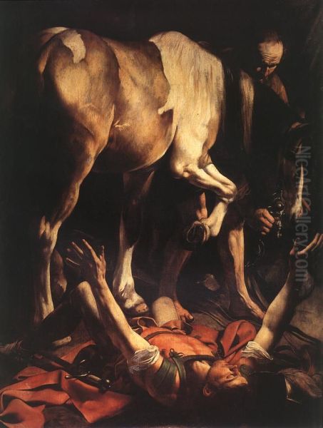 The Conversion of St Paul Oil Painting by Caravaggio