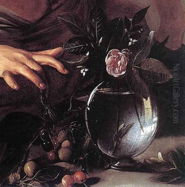 Boy Bitten by a Lizard (detail) c. 1594 Oil Painting by Caravaggio