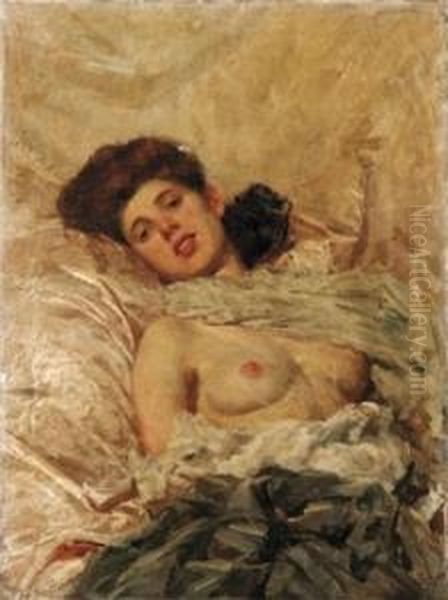 Nudo Di Donna Oil Painting by Giuseppe De Sanctis