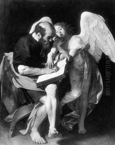 St. Matthew and the Angel 1602 Oil Painting by Caravaggio