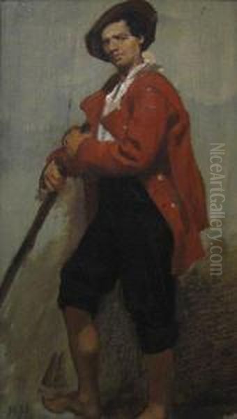 Berger Du Dauphine Oil Painting by Edmond De Schampheleer