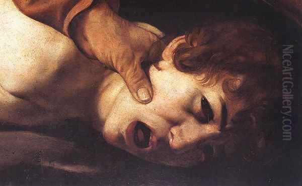 The Sacrifice of Isaac (detail 2) 1601-02 Oil Painting by Caravaggio