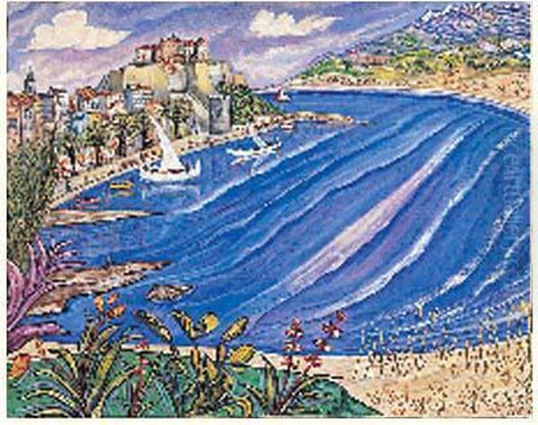 Calvi, Circa 1930-1940 Oil Painting by Sophie De Schomberg Szymberska