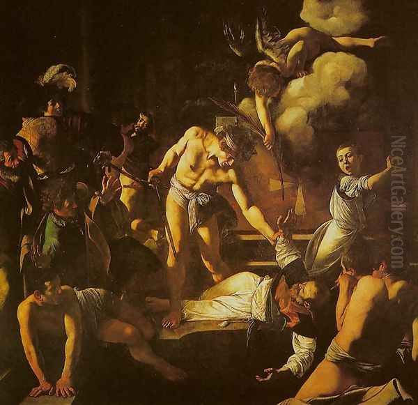 Martyrdom of St. Matthew (Martirio di san Matteo) Oil Painting by Caravaggio