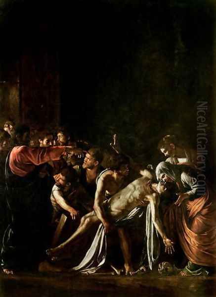 Resurrection of Lazarus (detail-1) Oil Painting by Caravaggio