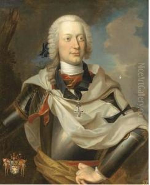 Portrait Of A Nobleman Oil Painting by Louis de Silvestre