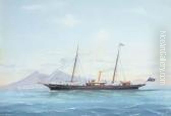 The Steam Yacht Adriana Oil Painting by Atributed To A. De Simone