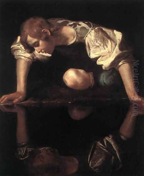 Narcissus, c.1597-99 Oil Painting by Caravaggio