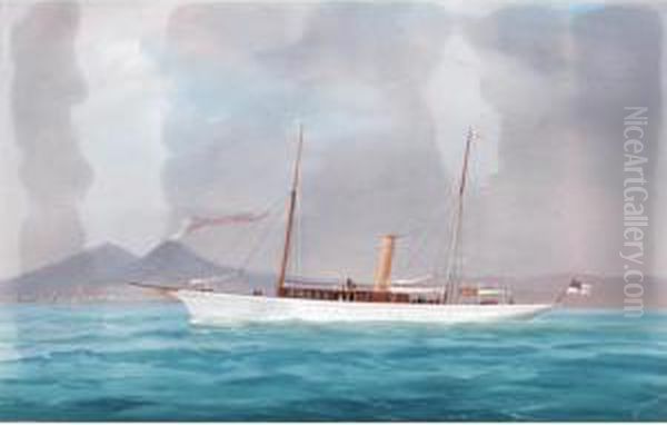 S. Y. Aldebaran R. Y. S. In The Mediterranean Oil Painting by Atributed To A. De Simone