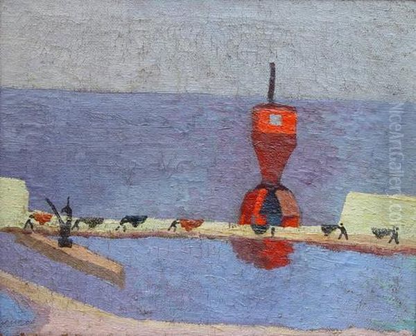 Muelle Del Puerto De Montevideo Oil Painting by Alfredo De Simone