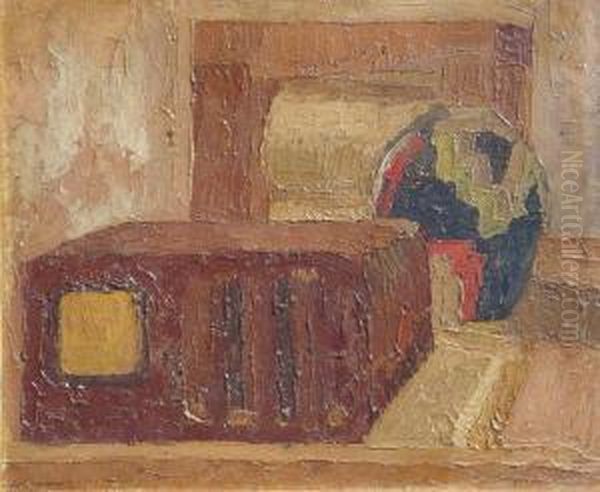 Radio Y Jarron Oil Painting by Alfredo De Simone