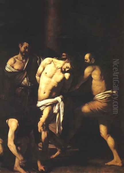 Flagellation of Christ Oil Painting by Caravaggio