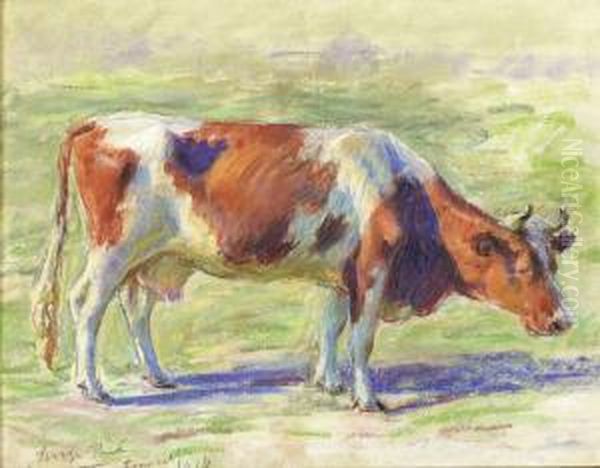 Vaca - Francellos Oil Painting by Jose Julio de Souza-Pinto