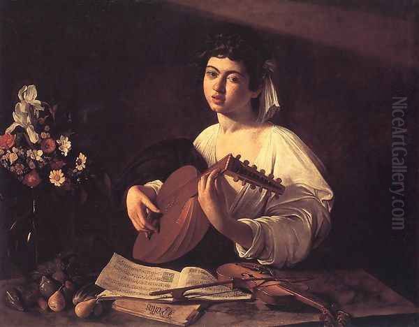 Lute Player c. 1596 Oil Painting by Caravaggio