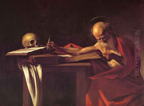 St. Jerome (San Gerolamo) Oil Painting by Caravaggio