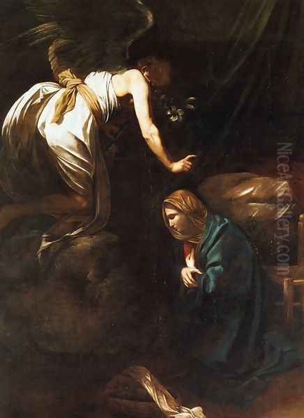 The Annunciation Oil Painting by Caravaggio