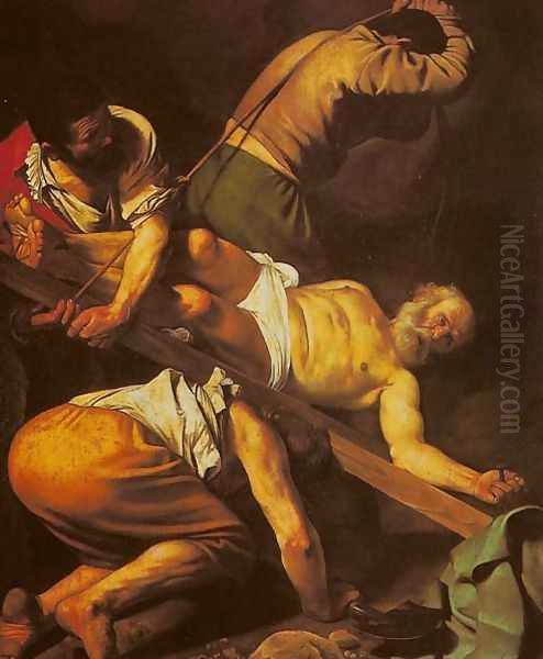 Crucifixion of St. Peter (Crocifissione di san Pietro) Oil Painting by Caravaggio