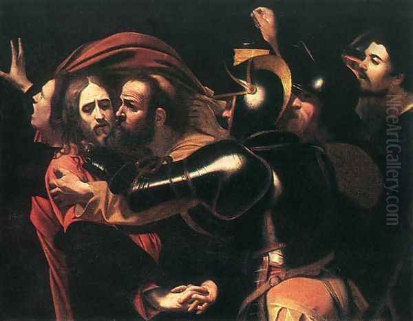 The Taking of Christ c. 1598 Oil Painting by Caravaggio