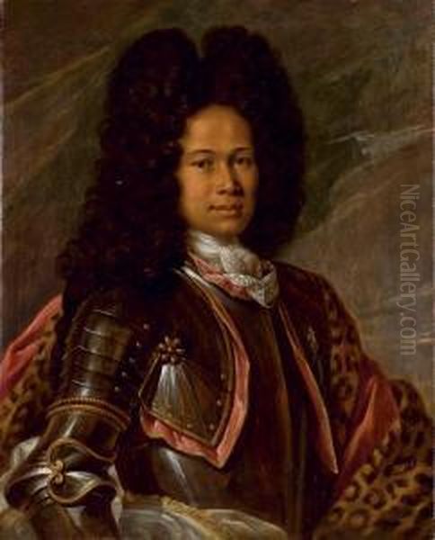 Portrait D'un Mulatre En Armure Oil Painting by Francois de Troy