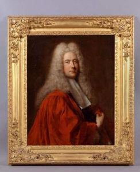 Portrait De Jean - Baptiste Maximilien Titon Oil Painting by Francois de Troy