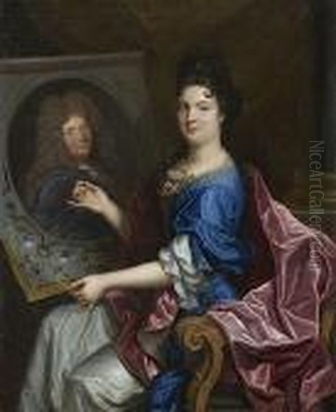 Portrait D'une Dame De Qualite Et De Son Epoux Oil Painting by Francois de Troy