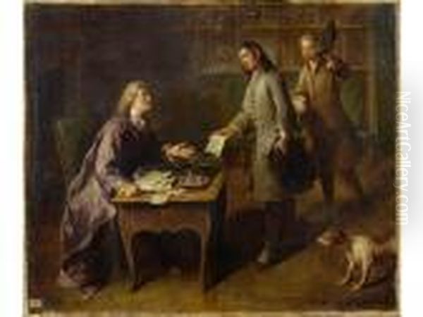 La Signature Du Contrat Oil Painting by Francois de Troy