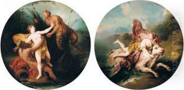 Pan And Syrinx Oil Painting by Francois de Troy