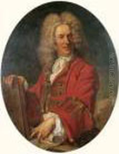 Portrait D'un Architecte Oil Painting by Francois de Troy