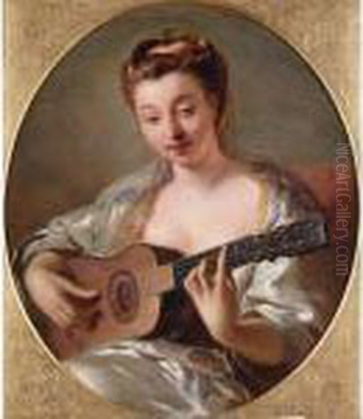 The Guitar Player Oil Painting by Francois de Troy