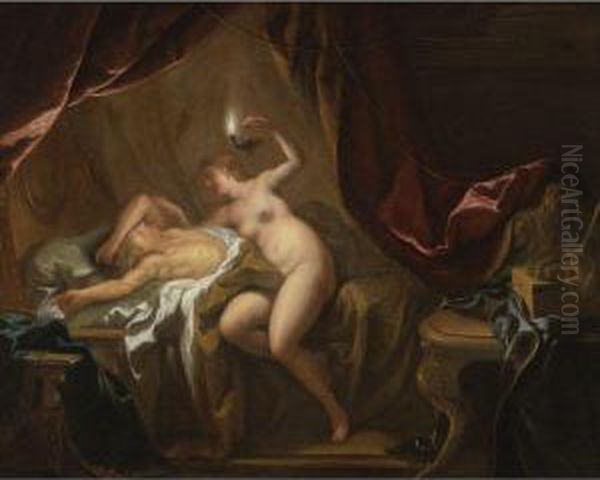 Cupid And Psyche Oil Painting by Jean Francois de Troy