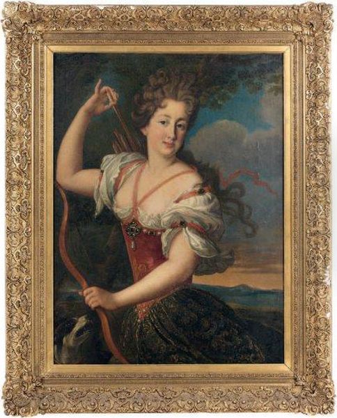  Femme En Diane  Oil Painting by Jean Francois de Troy