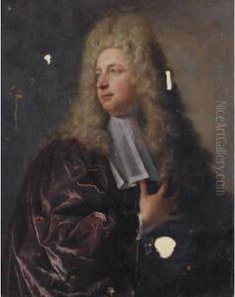 Portrait Of An Alderman Of The Town Of Paris, Half-length Oil Painting by Jean Francois de Troy