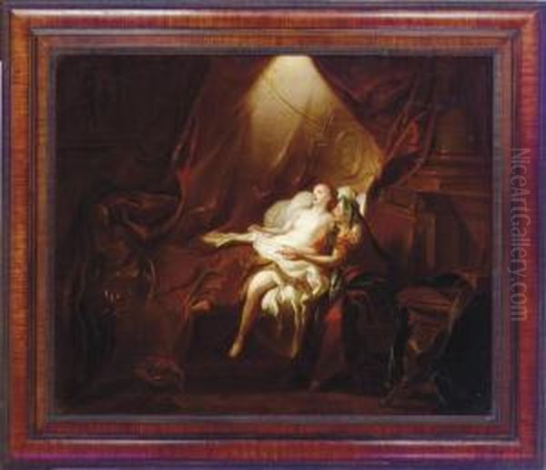 Danae And The Golden Shower Oil Painting by Jean Francois de Troy