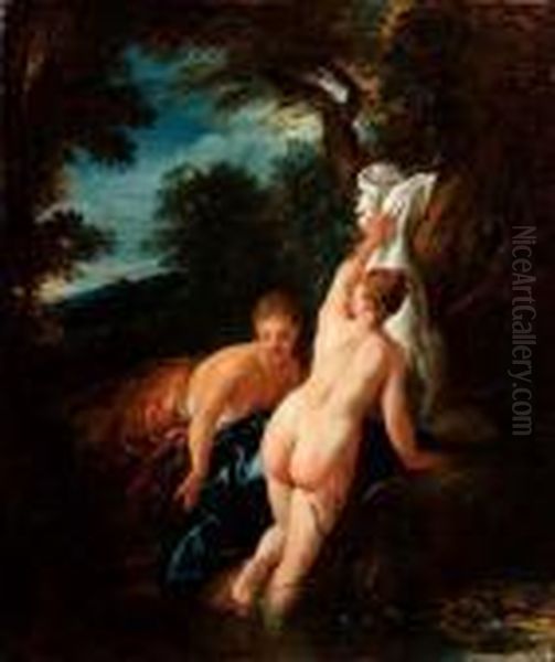 Il Bagno Oil Painting by Jean Francois de Troy