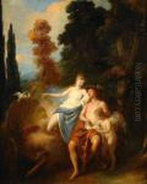 Venus Och Mercurius Oil Painting by Jean Francois de Troy