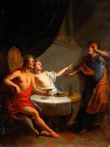 Philemon Och Baucis Inbjuder Jupiter Oil Painting by Jean Francois de Troy